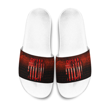 Slide Sandals USA Flag Viking Cool American Norsemen Red Version Slide Sandals