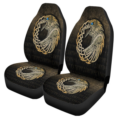 Car Seat Covers Vikings Raven Gold Version Car Seat Covers