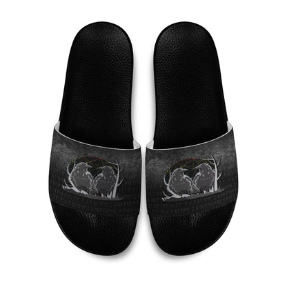 Slide Sandals Huginn And Muninn Norse Mythology Ravens Midgard Birds Crow Slide Sandals