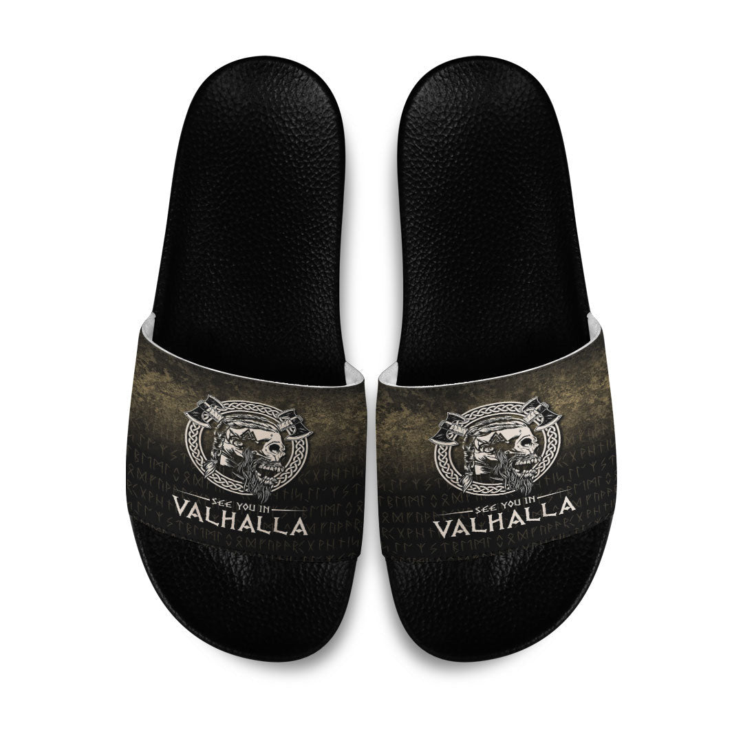 Slide Sandals See You In Valhalla Viking Slide Sandals