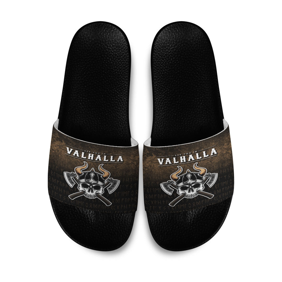 Slide Sandals See You In Valhalla Vikings Nordic Slide Sandals