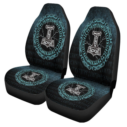 Car Seat Covers Mjolnir Hammer Of Thor Runes Car Seat Covers