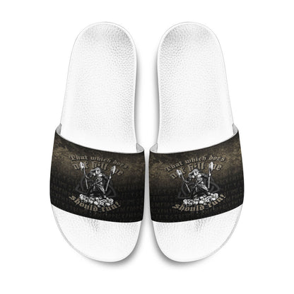 Slide Sandals That Which Does Not Kill Me Should Run! Slide Sandals