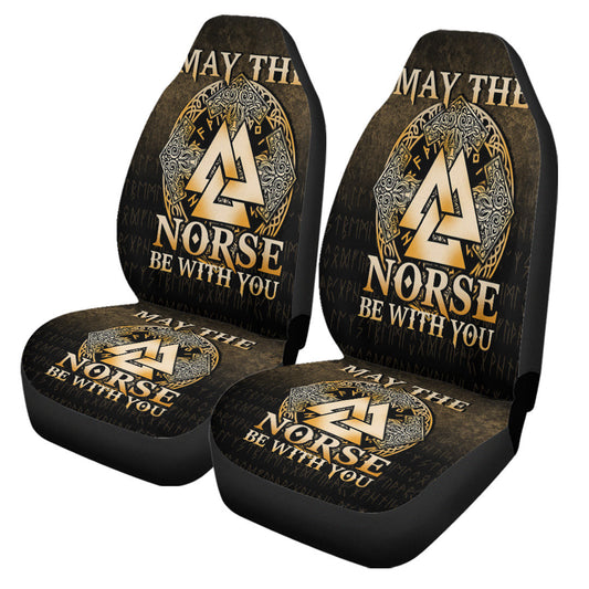 Car Seat Covers May The Norse Be With You Viking Gold Version Car Seat Covers