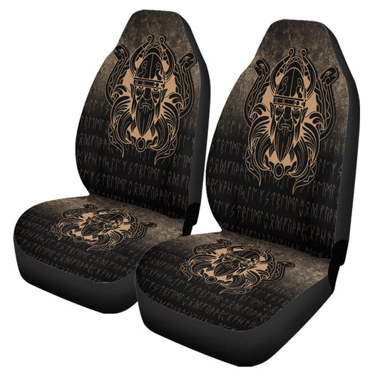 Car Seat Covers Nordic Warrior Valhalla Norse Gold Version Car Seat Covers