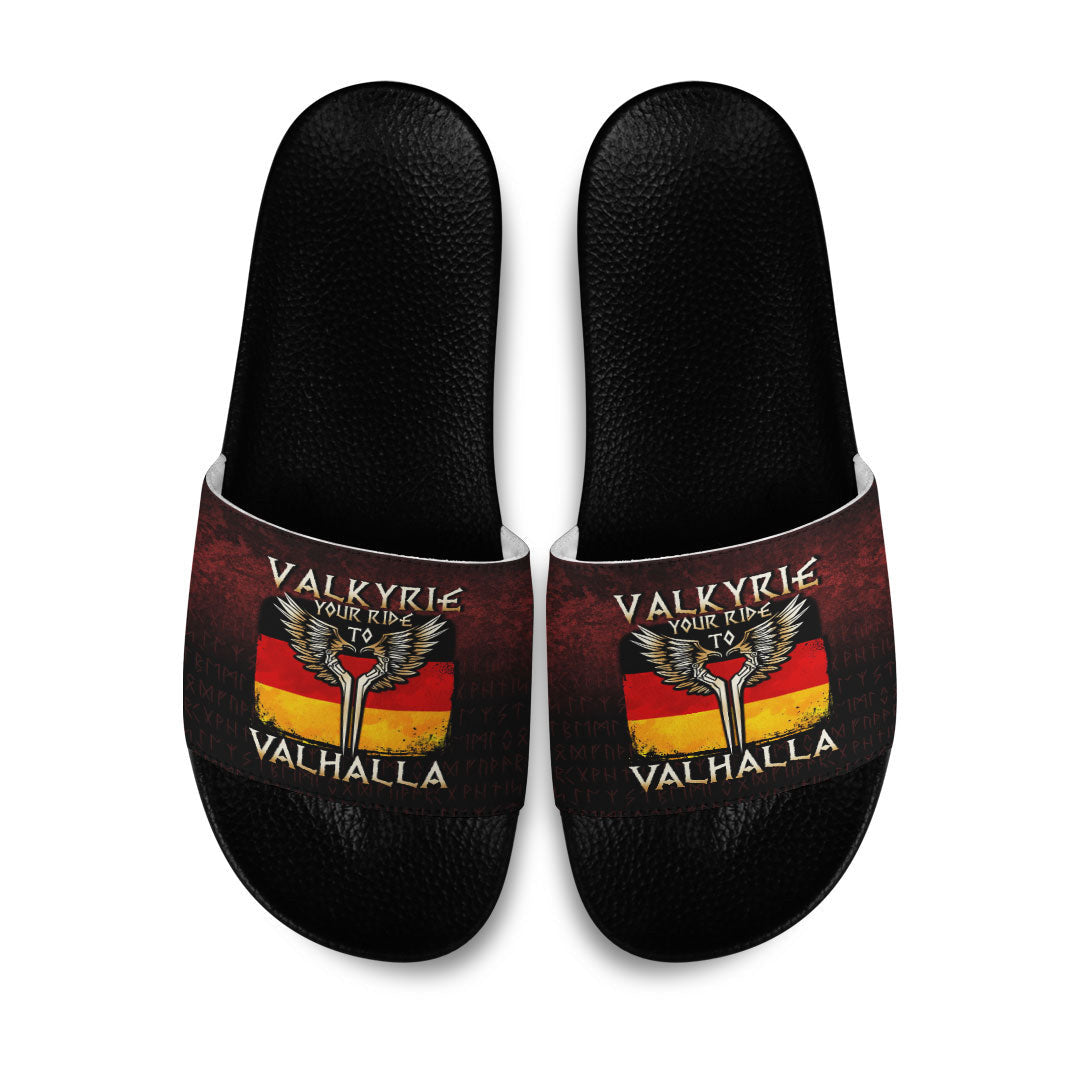 Slide Sandals Valkyrie Your Ride to Valhalla Germany Slide Sandals