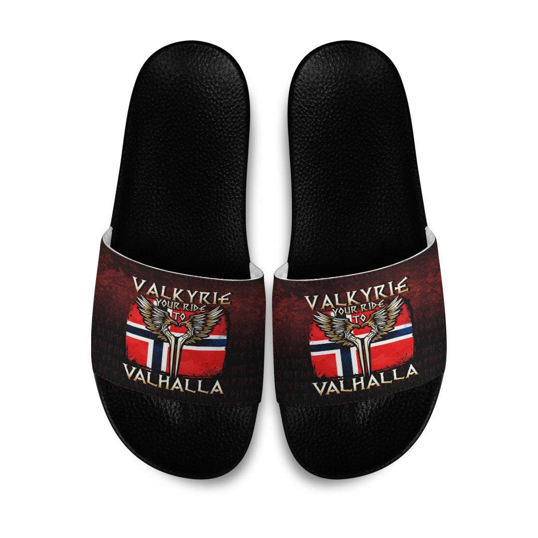 Slide Sandals Valkyrie Your Ride to Valhalla Norway Slide Sandals