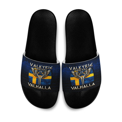 Slide Sandals Valkyrie Your Ride to Valhalla Sweden Slide Sandals