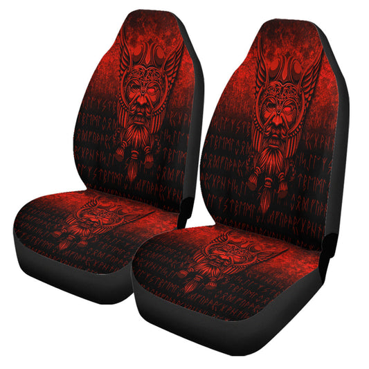Car Seat Covers Viking Odin Allfather In Asgard Red Version Car Seat Covers