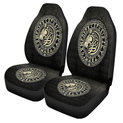 Car Seat Covers Viking Wolf Gold Version Car Seat Covers