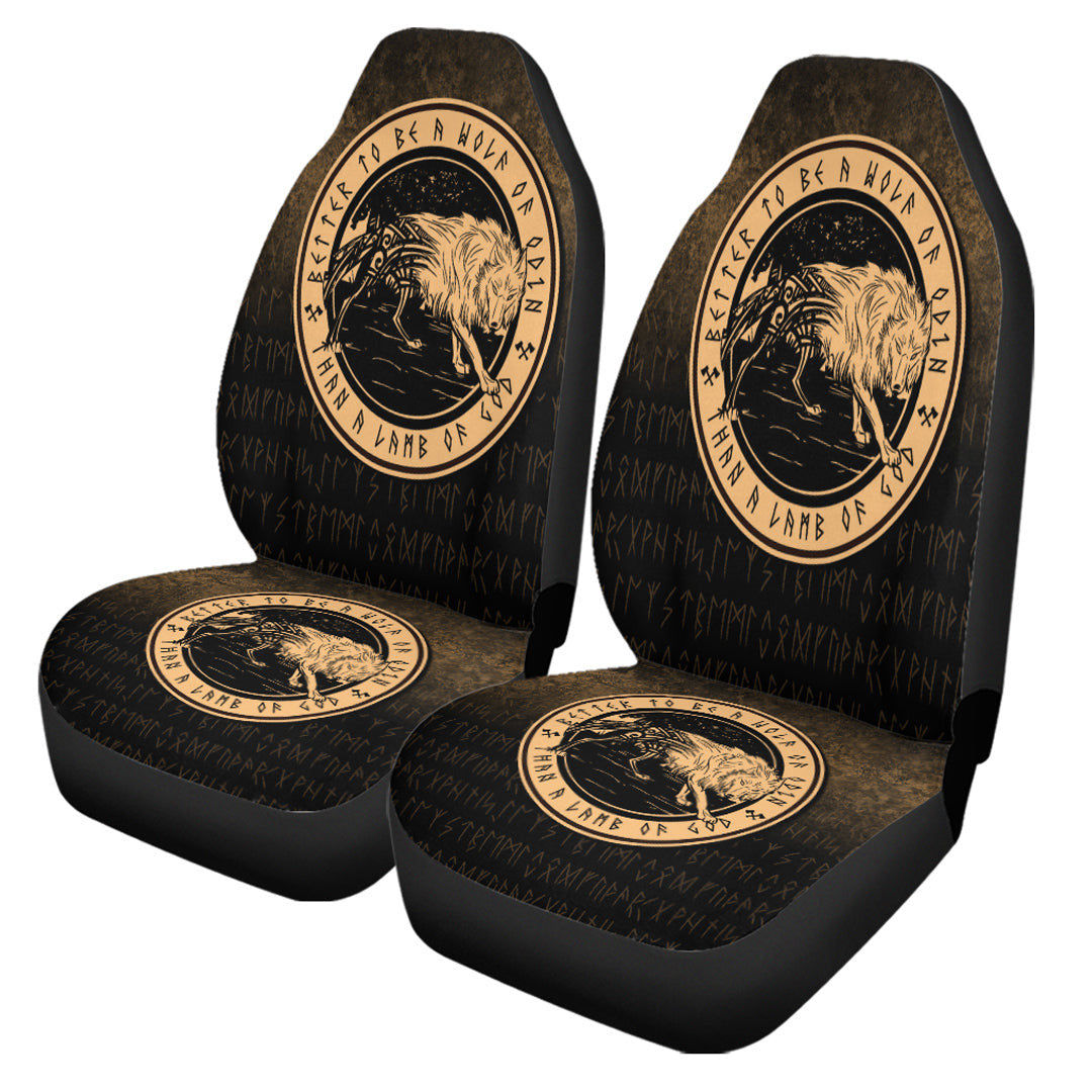 Car Seat Covers Wolf Of Odin Gold Version Car Seat Covers