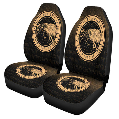 Car Seat Covers Wolf Of Odin Gold Version Car Seat Covers