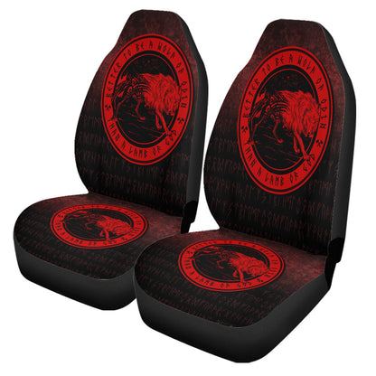 Car Seat Covers Wolf Of Odin Red Version Car Seat Covers
