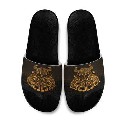 Slide Sandals Vikings Odin Valhalla Gold Version Slide Sandals
