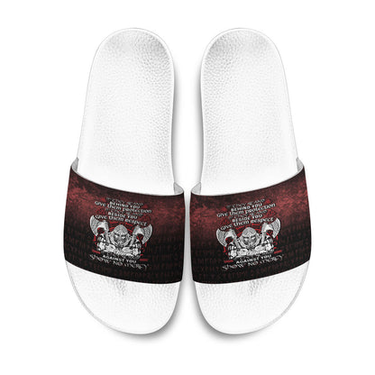 Slide Sandals Against You Show No Mercy Slide Sandals