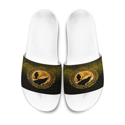 Slide Sandals Vikings Huginn Muninn Odin’s Ravens Gold Version Slide Sandals