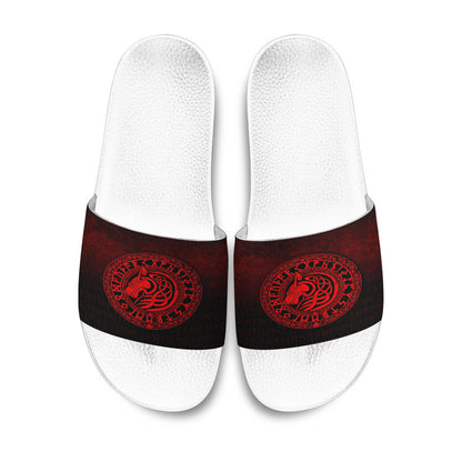 Slide Sandals Viking Wolf Red Version Slide Sandals