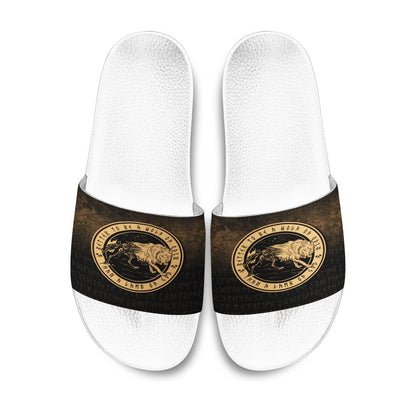 Slide Sandals Wolf Of Odin Gold Version Slide Sandals