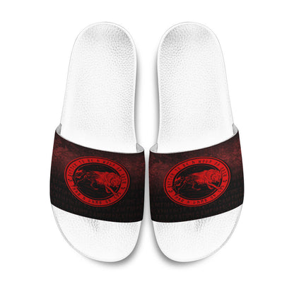 Slide Sandals Wolf Of Odin Red Version Slide Sandals