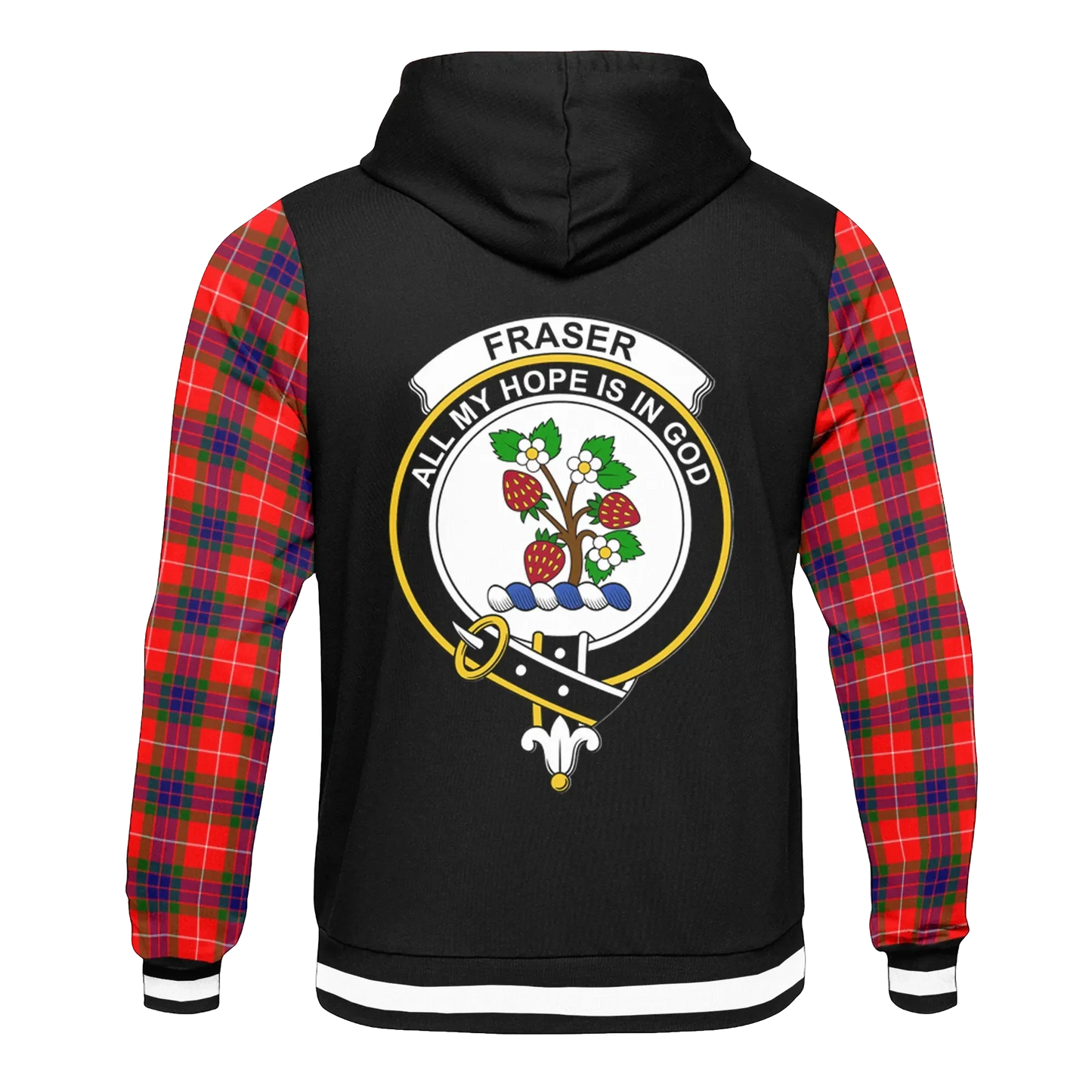 Printivon Fraser Tartan All Over Print Hoodie