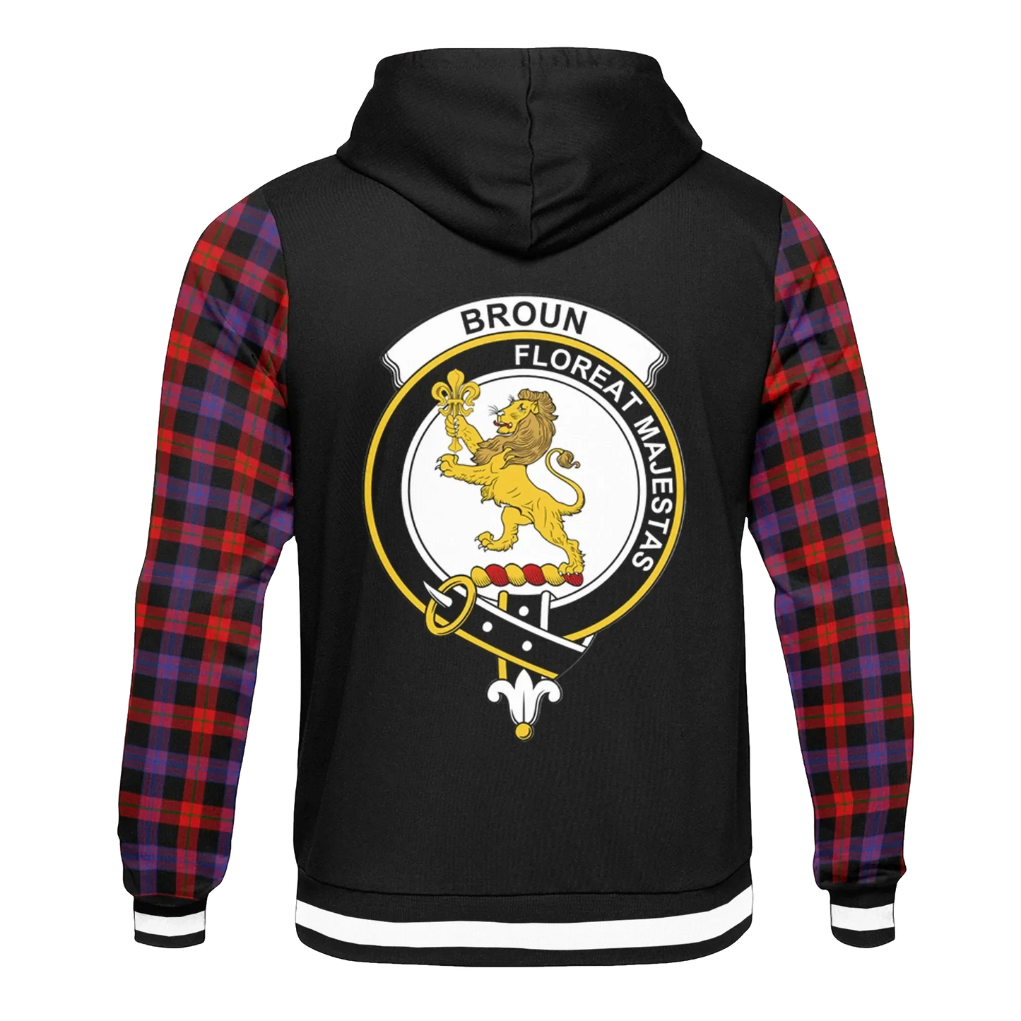 Printivon Brown Tartan All Over Print Hoodie