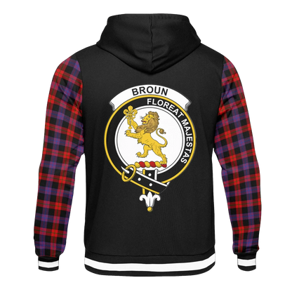 Printivon Brown Tartan All Over Print Hoodie