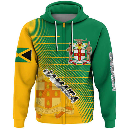 Clothing Jamaica Zip Hoodie Sporty Style