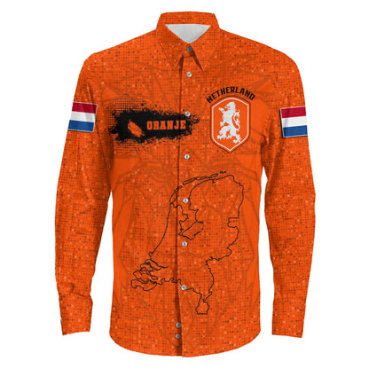 Clothing Netherlands Football Long Sleeve Button Shirt