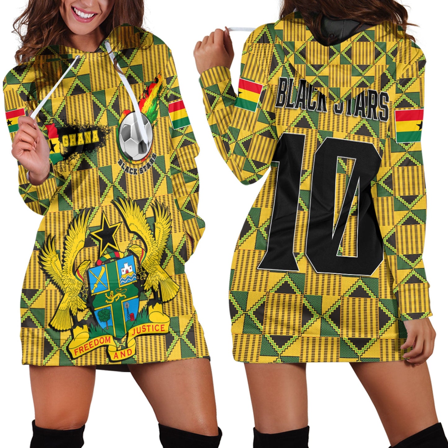 Clothing Ghana Football Hoodie Dress