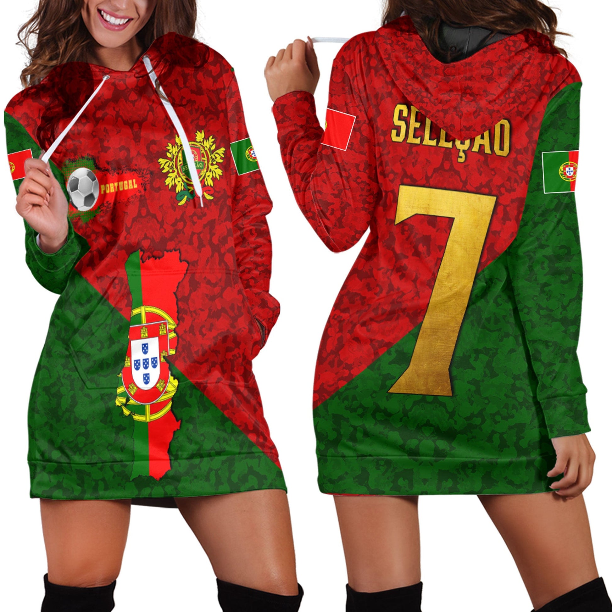 Clothing Portugal Football Hoodie Dress
