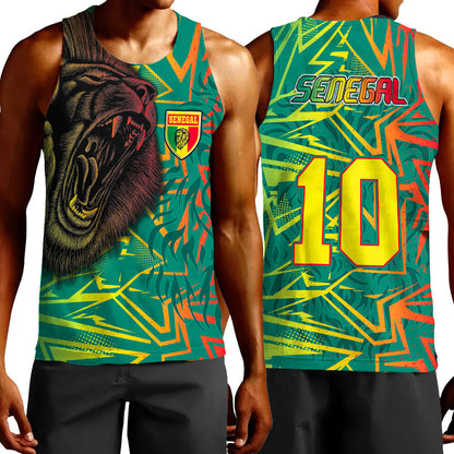 Clothing Senegal Lion Pattern Sport Tank Top
