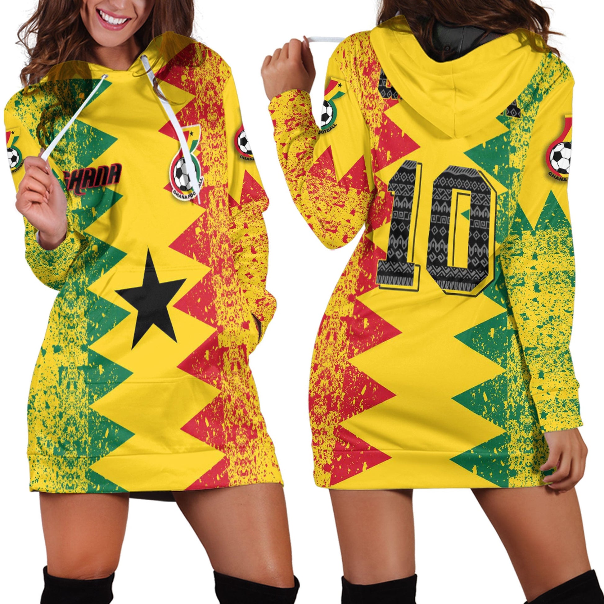Clothing Ghana Kenter Pattern Sport Hoodie Dress