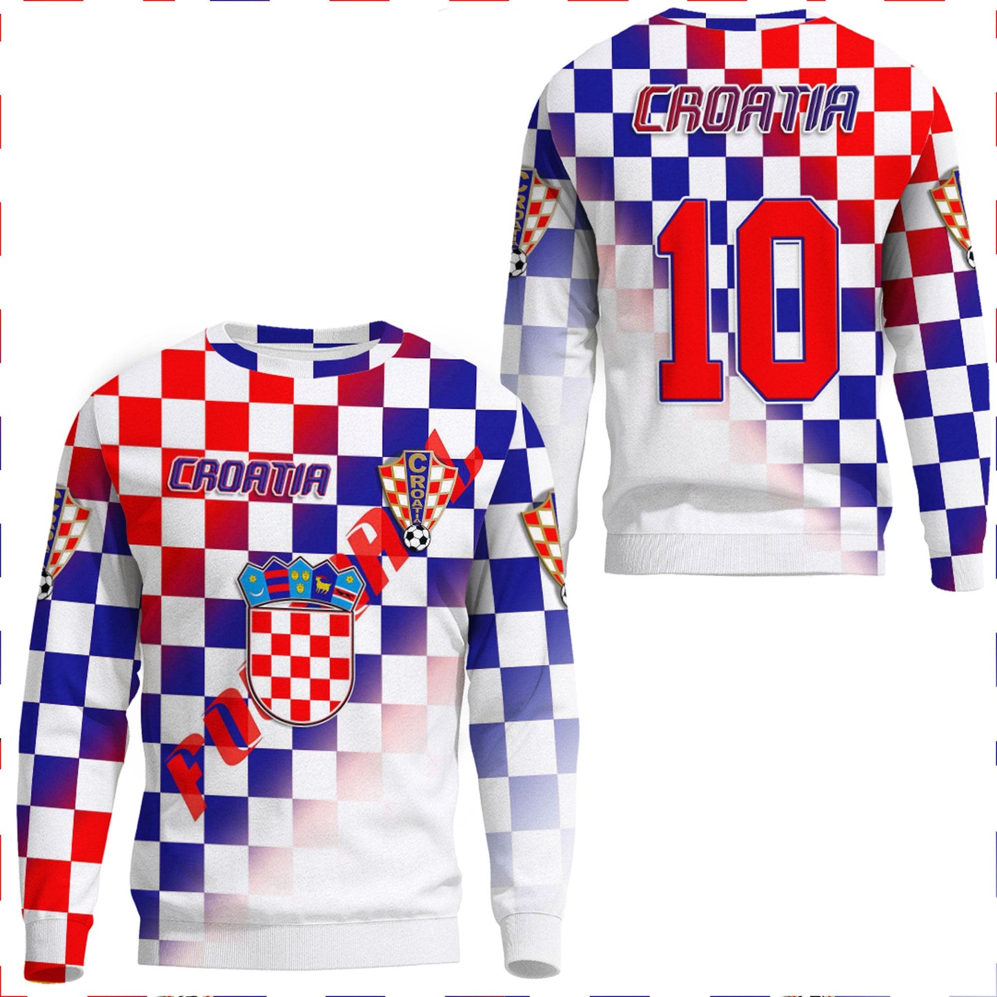 Clothing Croatia Pattern Sport Sweatshirts