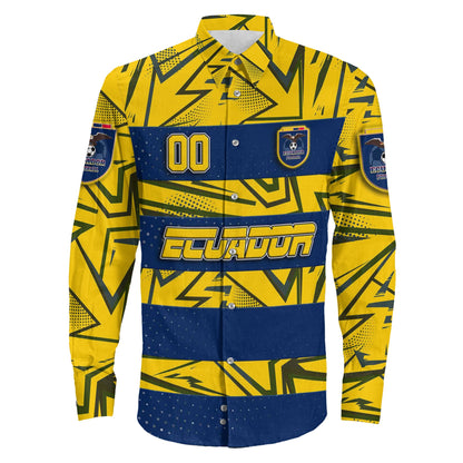 Clothing Ecuador Pattern Sport Sport Long Sleeve Button Shirt