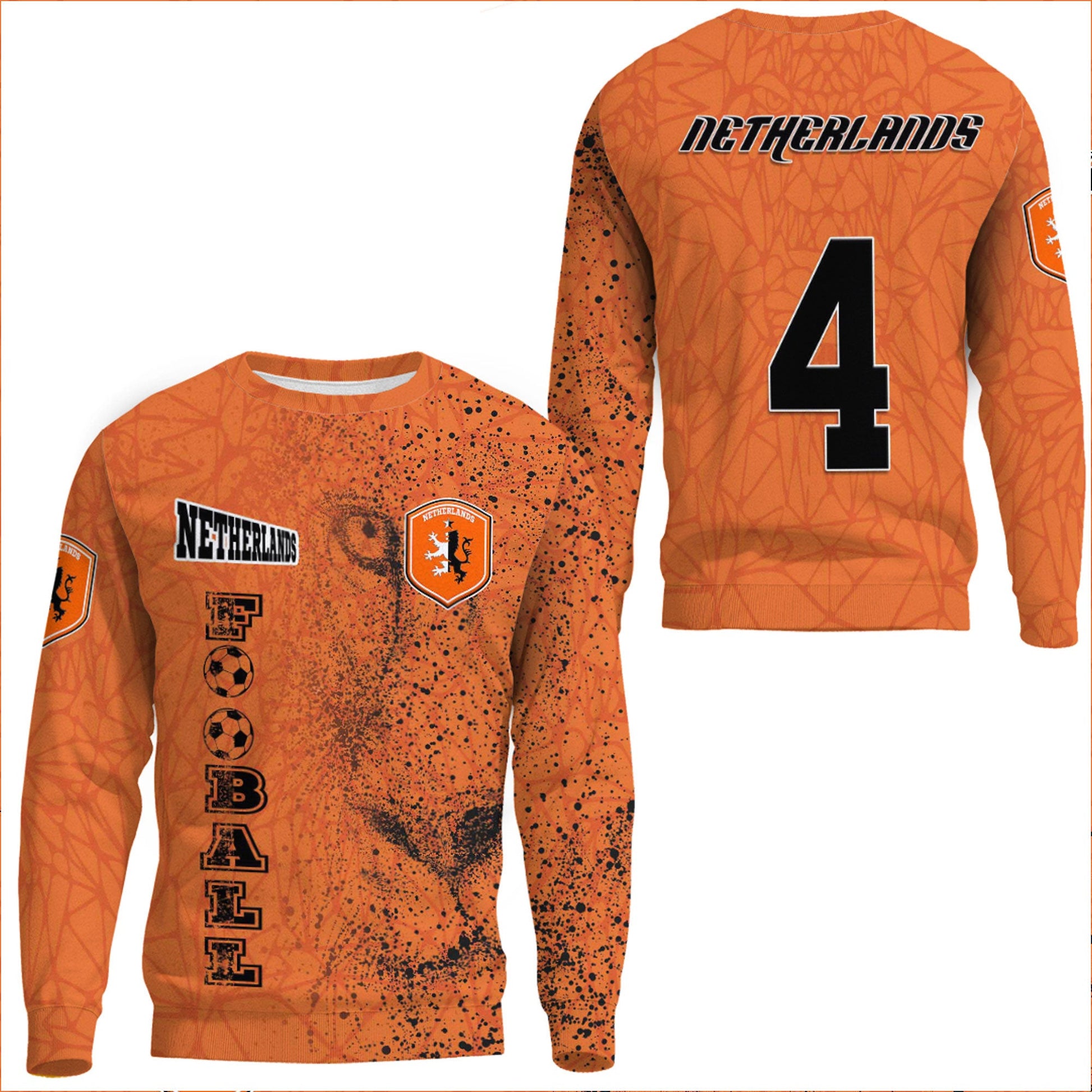 Clothing Netherlands Lion Style Football Sweatshirts
