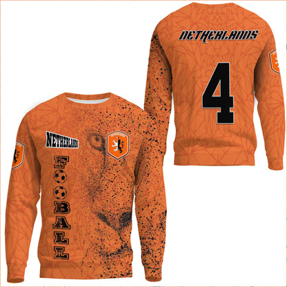 Clothing Netherlands Lion Style Football Sweatshirts