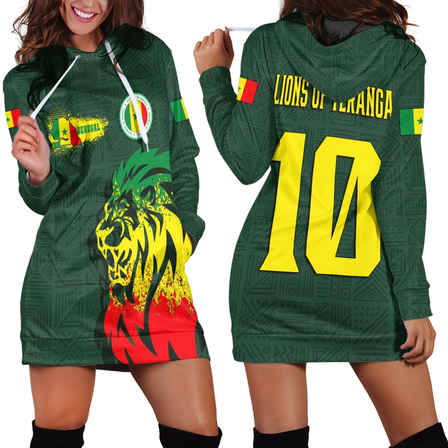 Clothing Senegal Football Hoodie Dress
