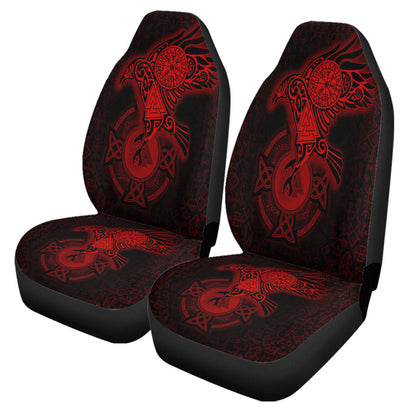 Car Seat Covers Celtic Raven Red Viking Car Seat Covers