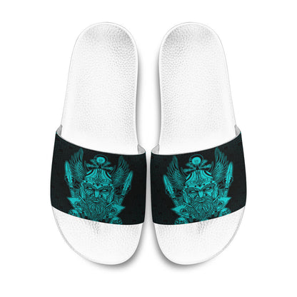 Slide Sandals Odin And Raven Turquoise Viking Slide Sandals