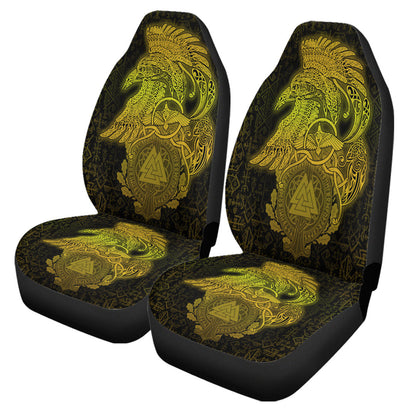 Car Seat Covers Raven Celtic Special Yellow Viking Car Seat Covers