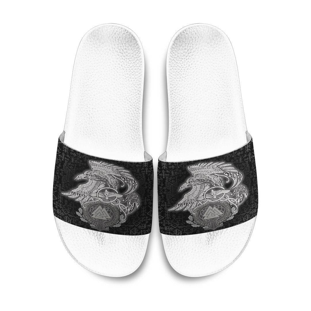 Slide Sandals Raven Celtic Viking Slide Sandals