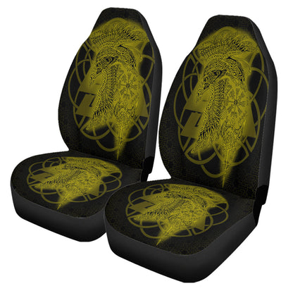 Car Seat Covers Raven Valknut Gold Viking Car Seat Covers