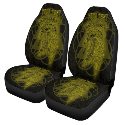 Car Seat Covers Valknut Raven Gold Viking Car Seat Covers