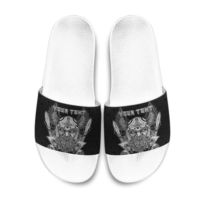 Slide Sandals Custom Odin And Wolf Viking Slide Sandals