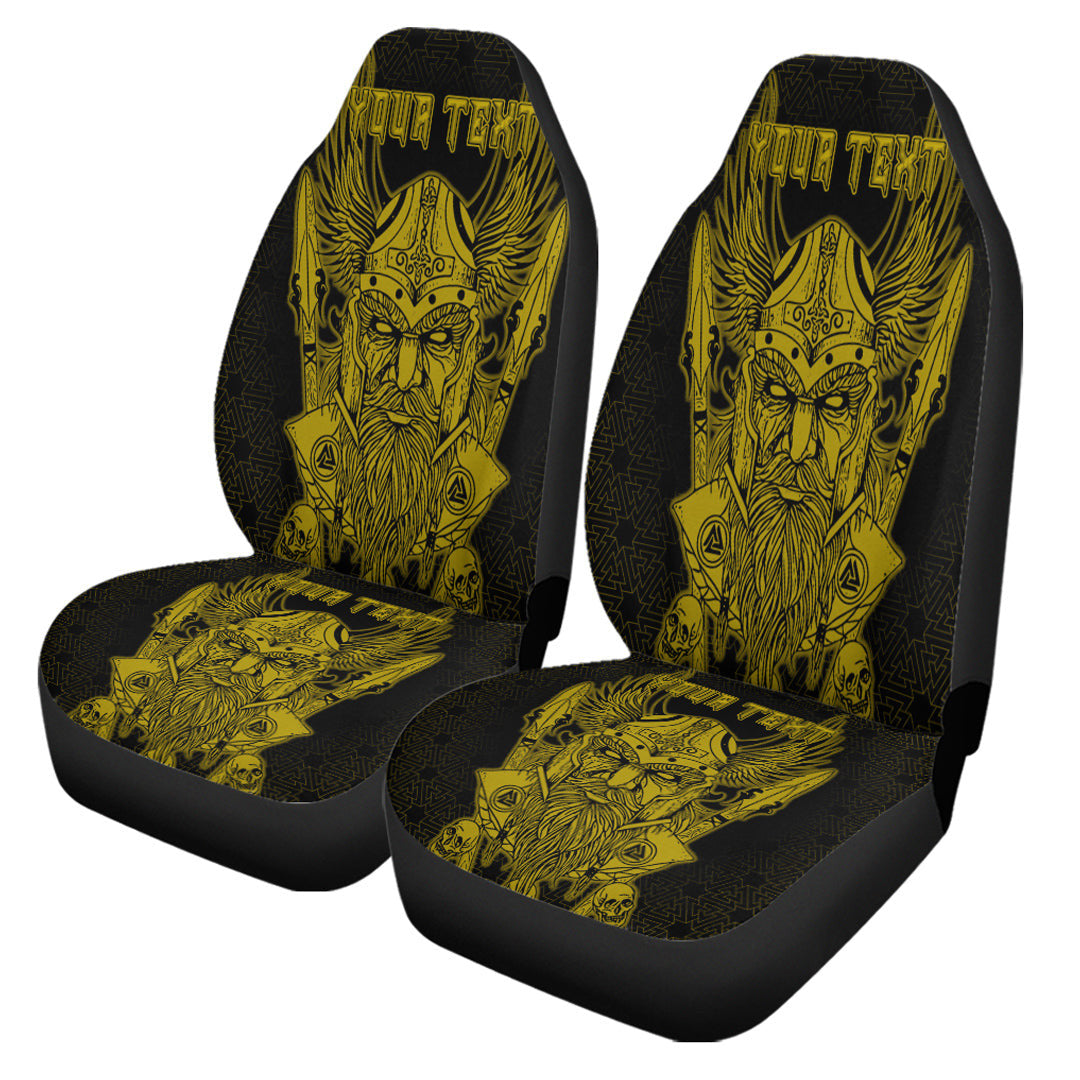 Car Seat Covers Custom Odin And Raven Gold Viking Car Seat Covers