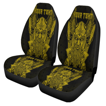 Car Seat Covers Custom Odin And Raven Gold Viking Car Seat Covers