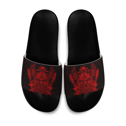 Slide Sandals Odin And Raven Red Viking Slide Sandals