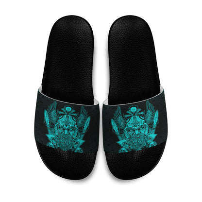 Slide Sandals Odin And Raven Turquoise Viking Slide Sandals