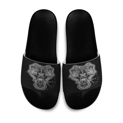Slide Sandals Odin And Raven Wolf Viking Slide Sandals