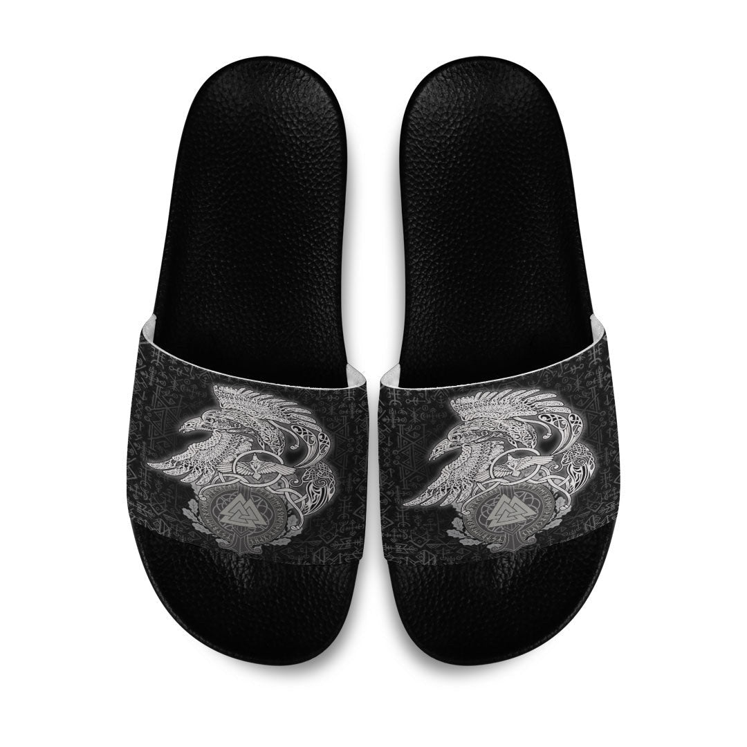 Slide Sandals Raven Celtic Viking Slide Sandals